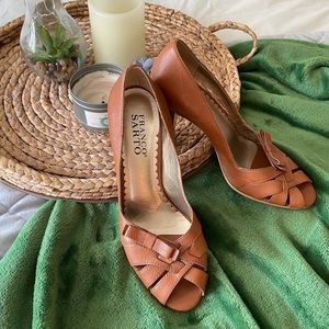 Franco Sarto Genuine Leather Heeled Sandals